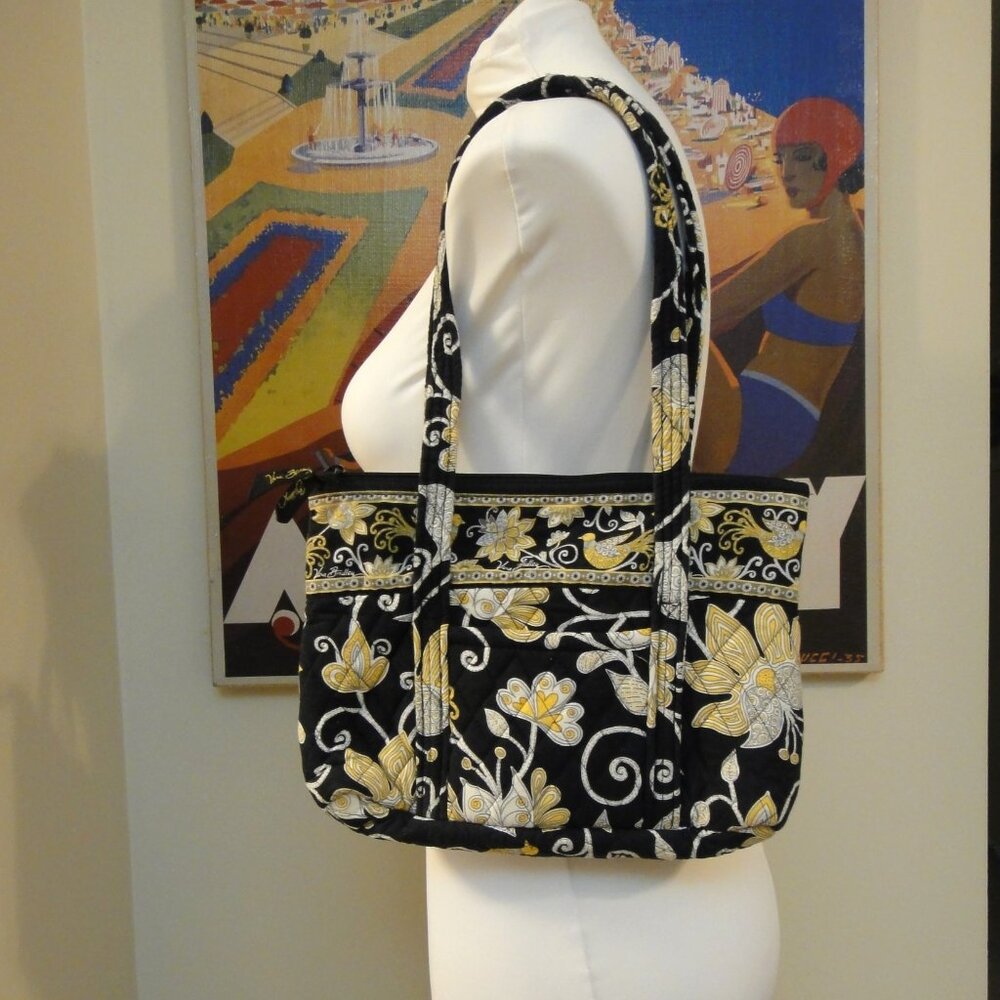 Vera Bradley Shoulder Bag Tote  YELLOW BIRD Quilted Cotton Purse